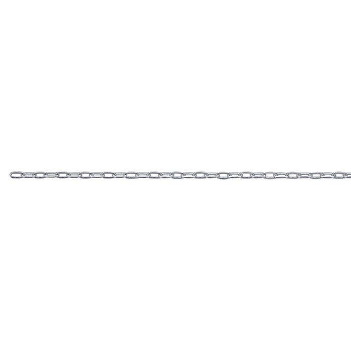 Sterling Silver 1,8 mm Platt Oval Kabelkedja, Per Fot