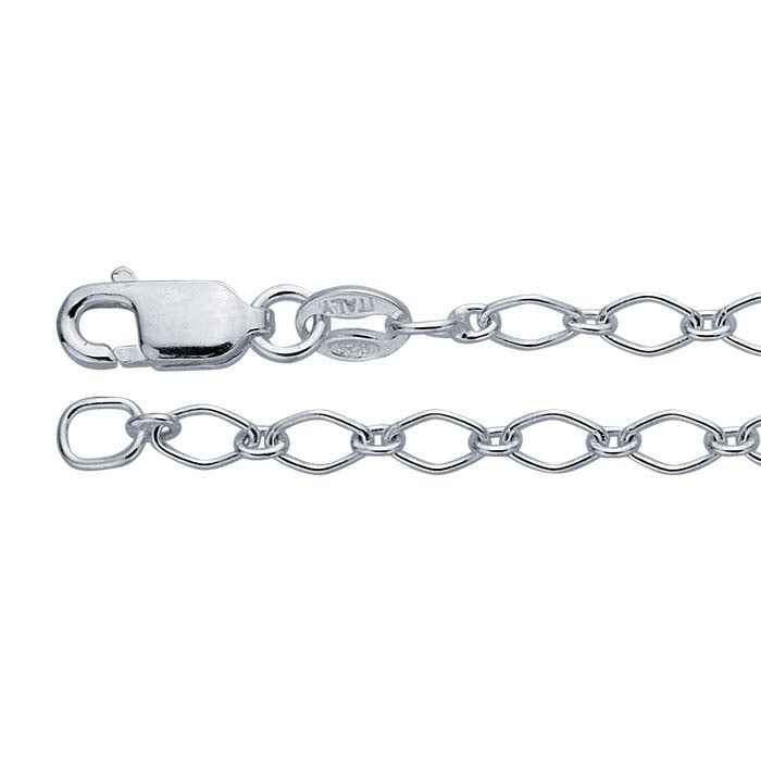 Sterling Silver 3mm Marquise Long & Short Chain
