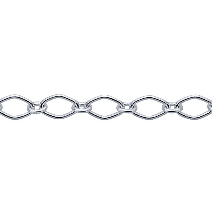 Sterling Silver 3mm Marquise Long & Short Chain