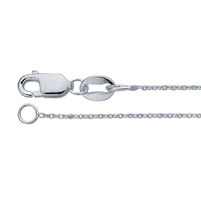 Sterling Silver 0.75mm Cable Chain, Adjustable