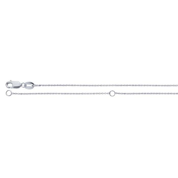 Sterling Silver 0.75mm Cable Chain, Adjustable