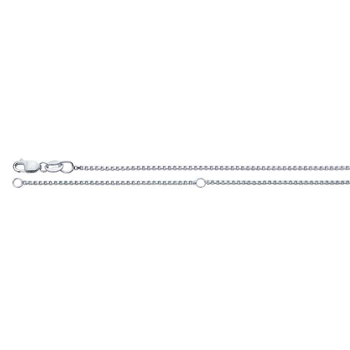 Sterling Silver 1.2mm Venetian Box Chain, Adjustable