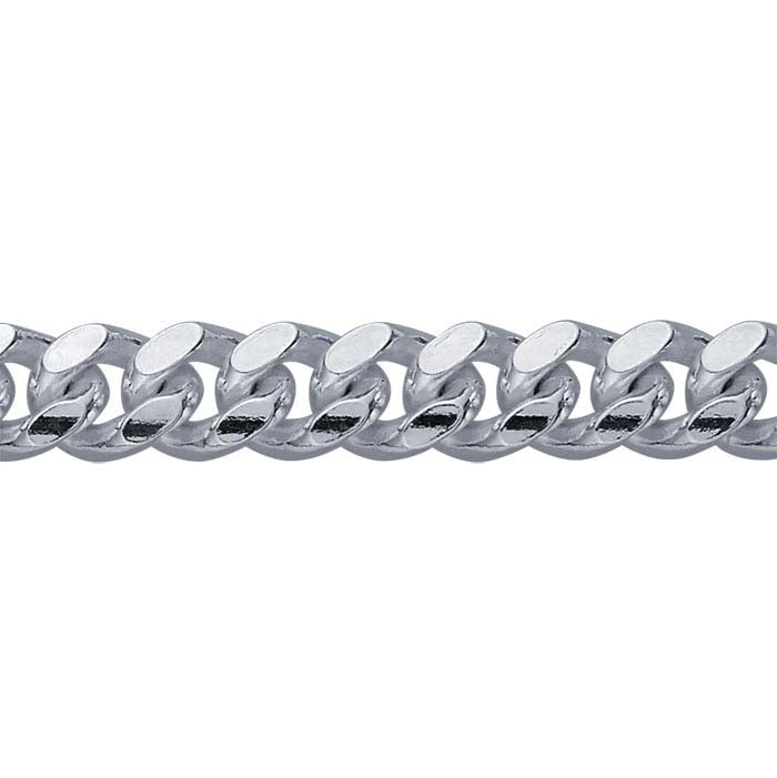 Sterling Silver 6.3mm Beveled Miami Cuban Chain