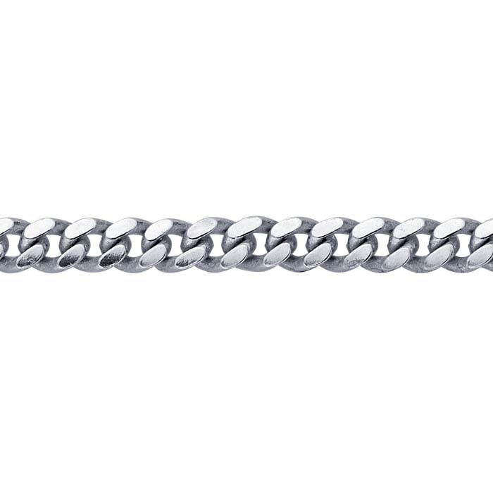 Sterling Silver 2mm Beveled Miami Cuban Chain