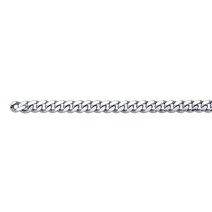 Sterling Silver Beveled Miami Cuban Chain