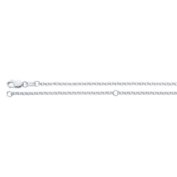 Sterling Silver 1,65 mm Rolo-kedja, justerbar
