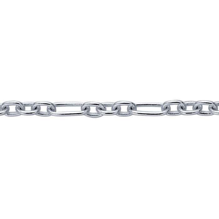 Sterling Silver 1.5mm Long & Short Chain