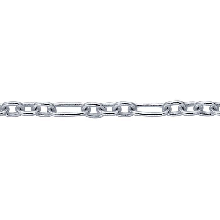 Sterling Silver 1.5mm Long & Short Chain