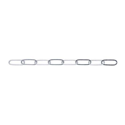 Sterling Silver 4.3mm Oval Cable Chain, By the Foot