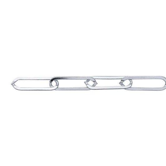 Sterling Silver 6.3mm Flat Oval Cable Chain, By the Foot