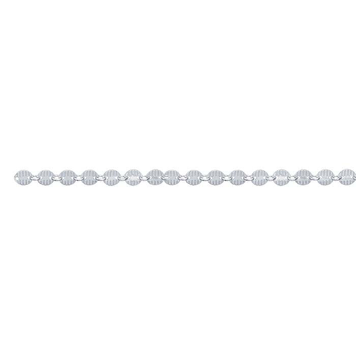 Sterling Silver 4.1mm Pattern Oval Link Chain, By the Foot