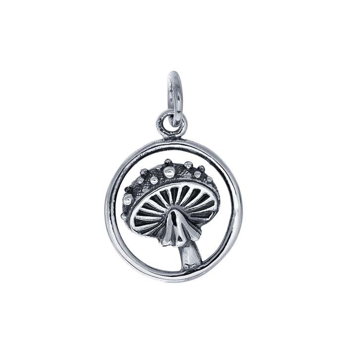 Sterling Silver Agaric Mushroom Charm