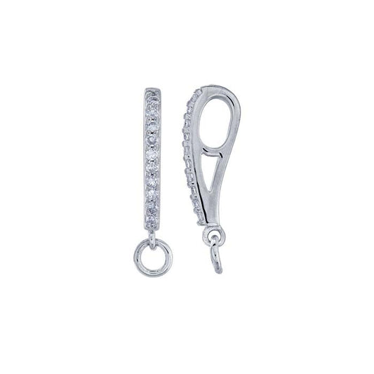 Sterling Silver Diamond-Set Bail with Ring