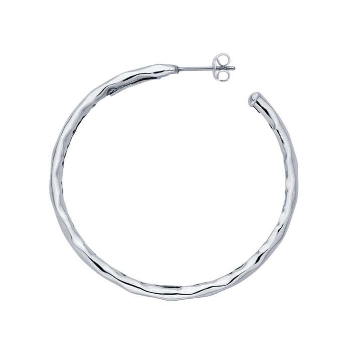 Sterling Silver 2.5 x 39mm Twist Hoop Earrings