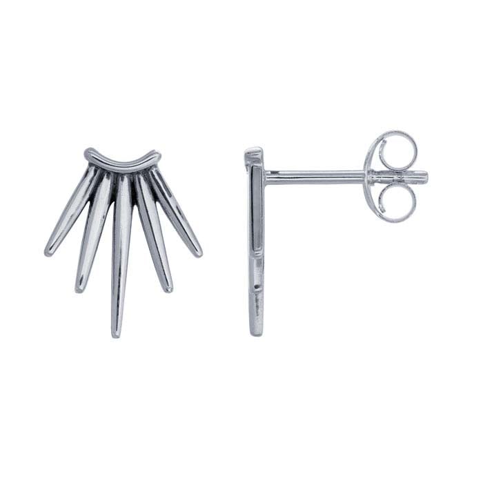 Five-Point Spike Post Earrings