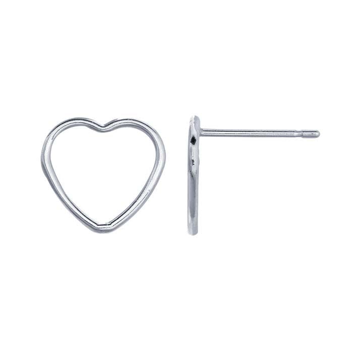 Open Heart Post Earring