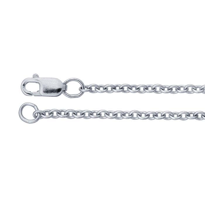 Argentium® Silver 1.9mm Oval Cable Chain
