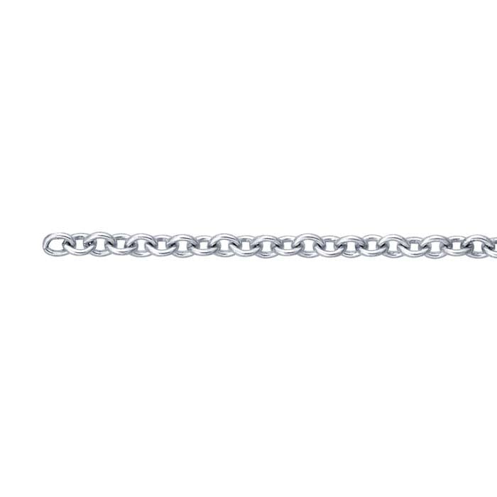 Catena a cavo ovale in Argento Argentium® 1,9 mm, al piede
