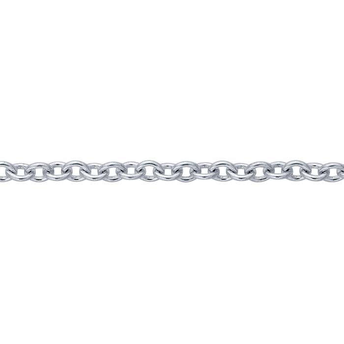 Catena a cavo ovale in Argento Argentium® 1,9 mm, al piede