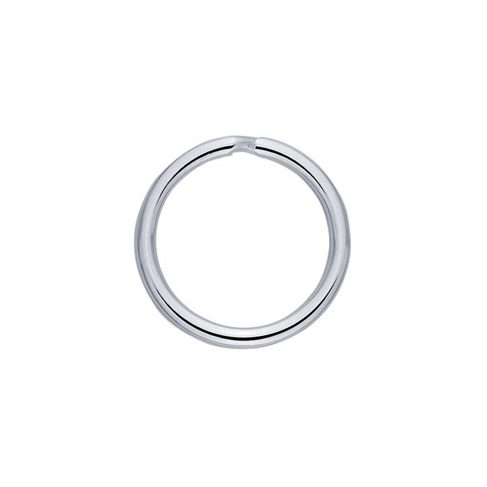 Sterling Silver Half-Round Wire 33mm Round Split Ring