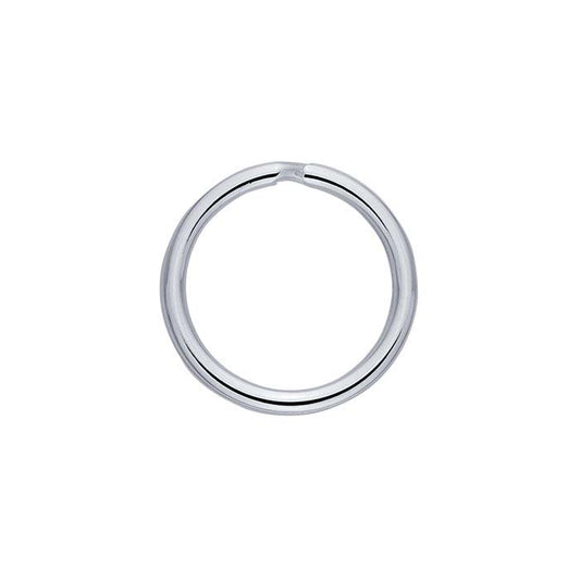 Sterling Silver Half-Round Wire 33mm Round Split Ring