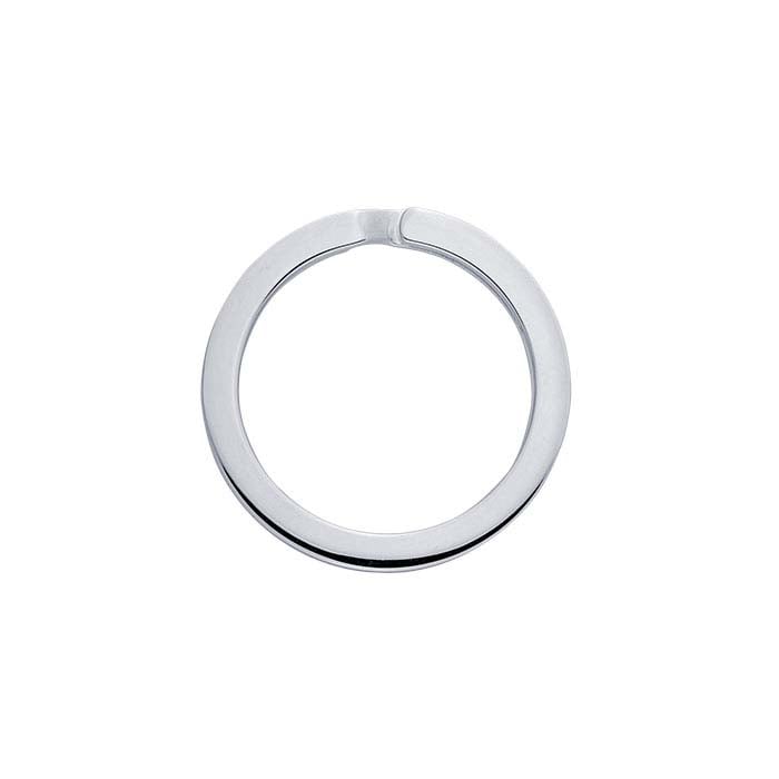 Sterling Silver Flat Wire Round Split Ring