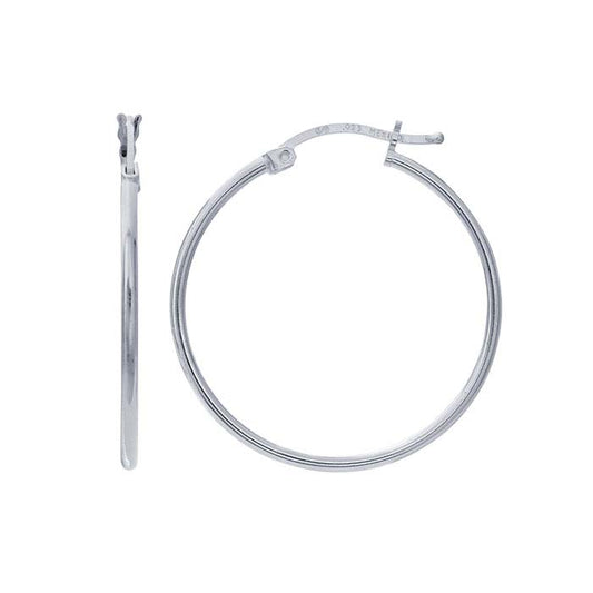 Sterling Silver 1.5mm Tubing Hoop Earrings