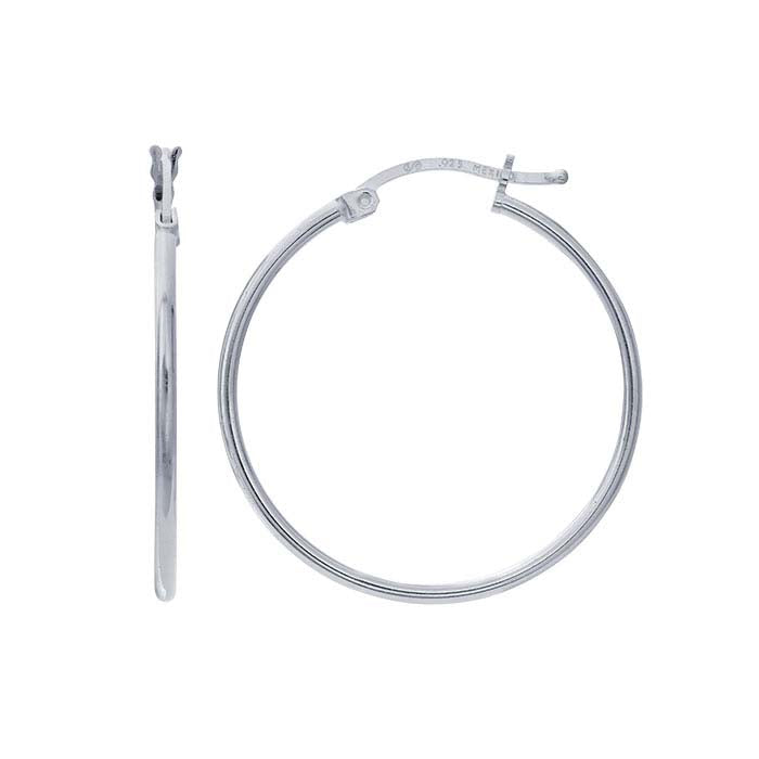 Sterling Silver Tubing Hoop Earring