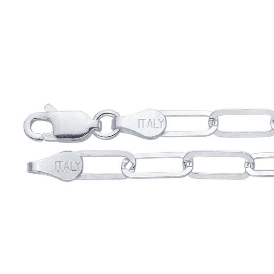 Sterling Silver 3.9mm Flat Oval Cable Chain
