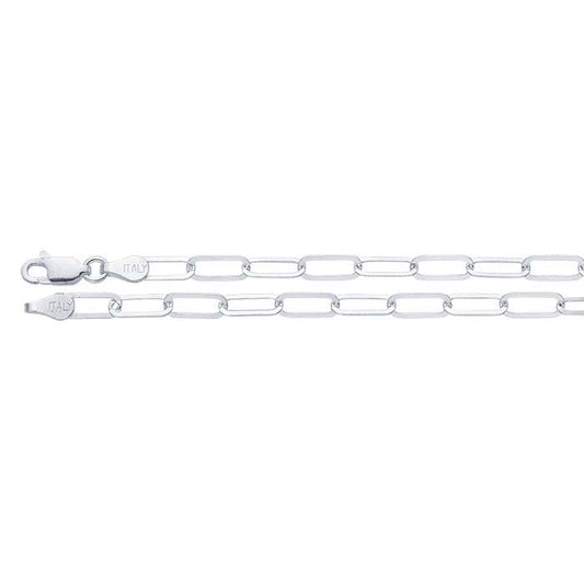 Sterling Silver 3.9mm Flat Oval Cable Chain