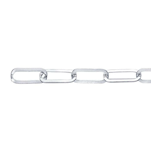 Sterling Silver 3.9mm Flat Oval Cable Chain