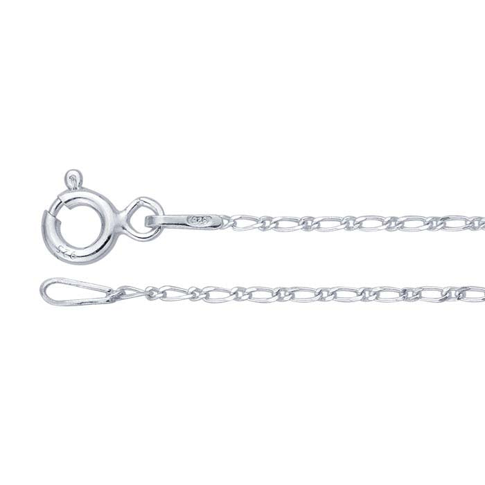 Sterling sølv 1,1 mm diamantkuttet lang og kort kjede