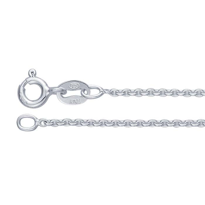 Sterling sølv 1,4 mm rund kabelkjede