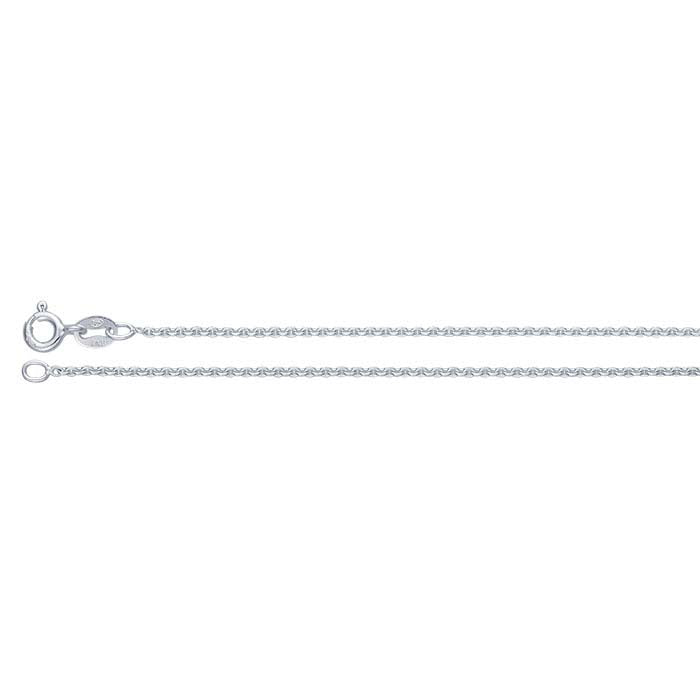 Sterling Silver 1,4 mm Rund Kabelkedja