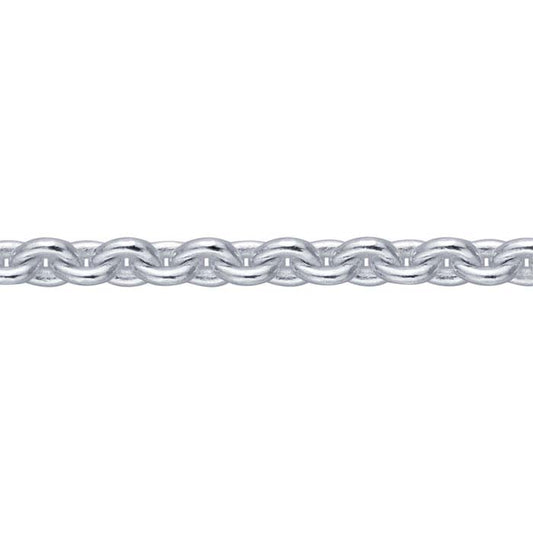 Sterling sølv 1,4 mm rund kabelkjede, per fot
