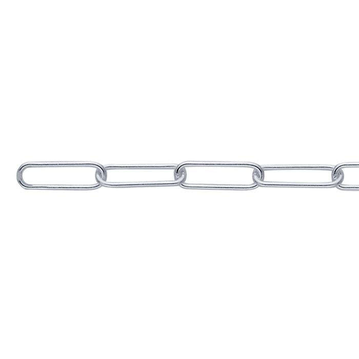 Sterling Silver 3.5mm Oval Cable Chain, By the Foot