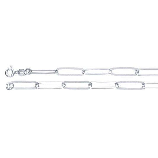 Sterling Silver 4.5mm Flat Oval Cable Chain