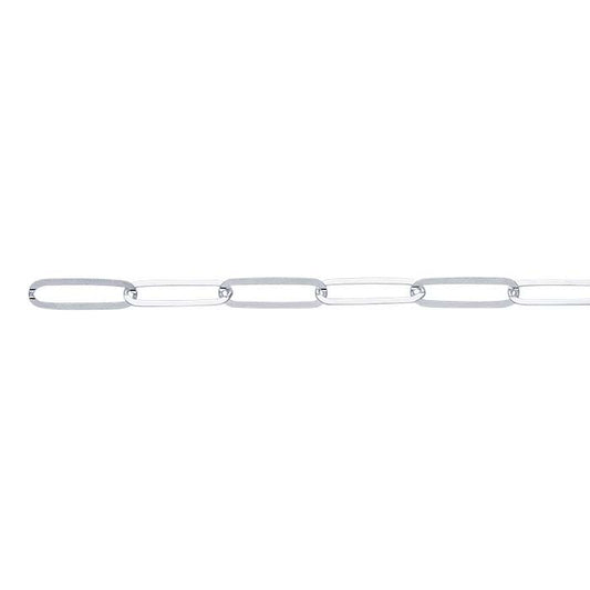 Sterling Silver 4.5mm Flat Oval Cable Chain, By the Foot