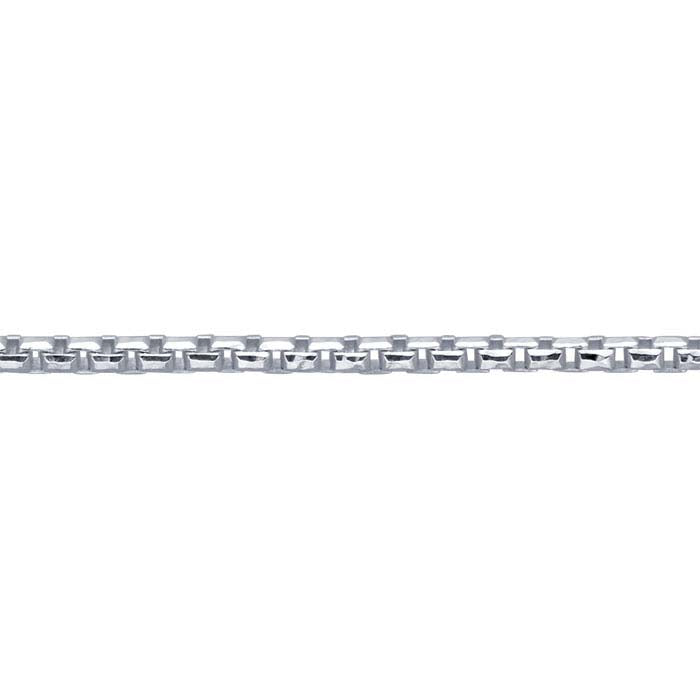 Sterling Silver 0.8mm Faceted Venetian Box Chain