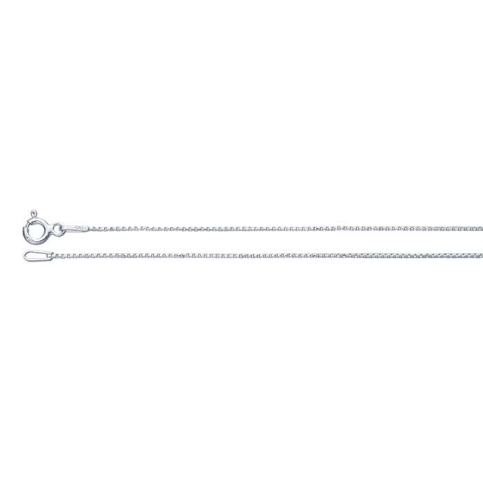 Sterling Silver 0.8mm Faceted Venetian Box Chain