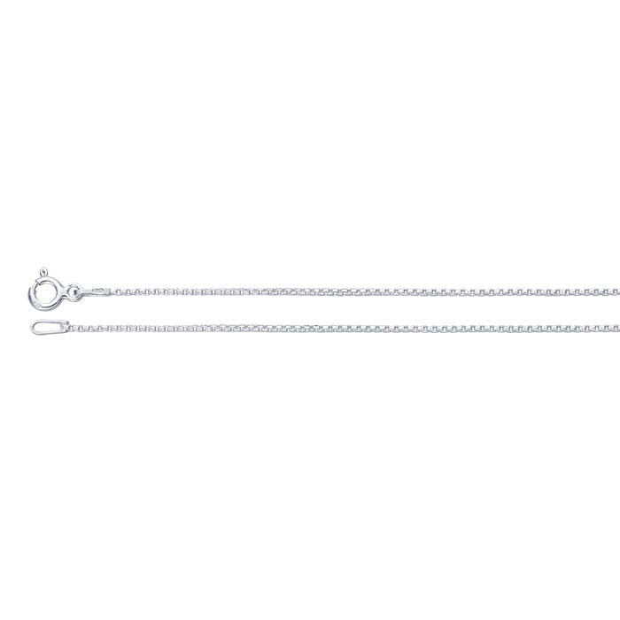 Sterling Silver 1mm Faceted Venetian Box Chain