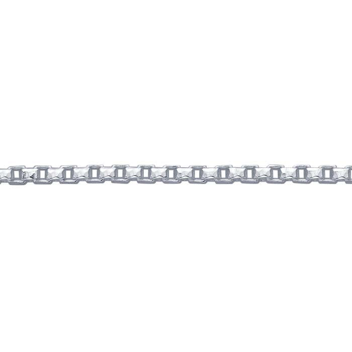 Sterling Silver 1mm Faceted Venetian Box Chain