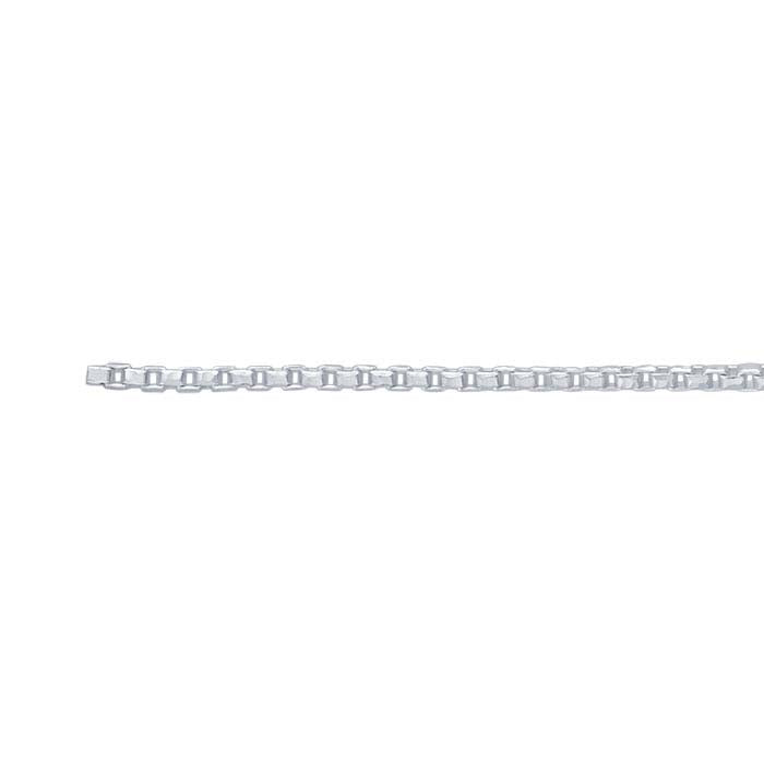 Sterling Silver 1mm Faceted Venetian Box Chain, By the Foot