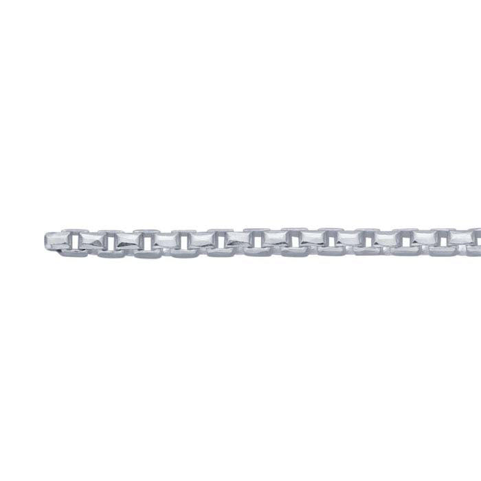 Sterling Silver 1.45mm Faceted Venetian Box Chain, By the Foot