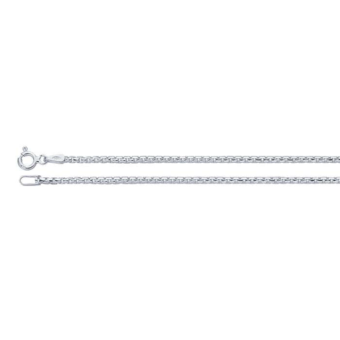 Sterling Silver 1.8mm Faceted Venetian Box Chain