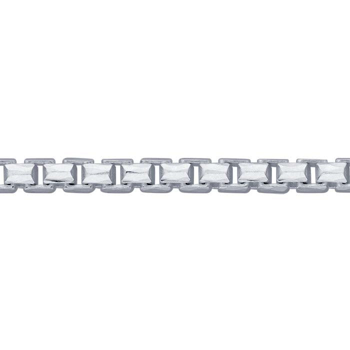 Sterling Silver 1.8mm Faceted Venetian Box Chain
