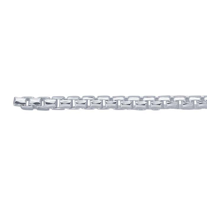 Sterling Silver 1.8mm Faceted Venetian Box Chain, By the Foot