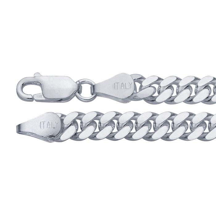 Sterling Silver 5.3mm Beveled Miami Cuban Chain