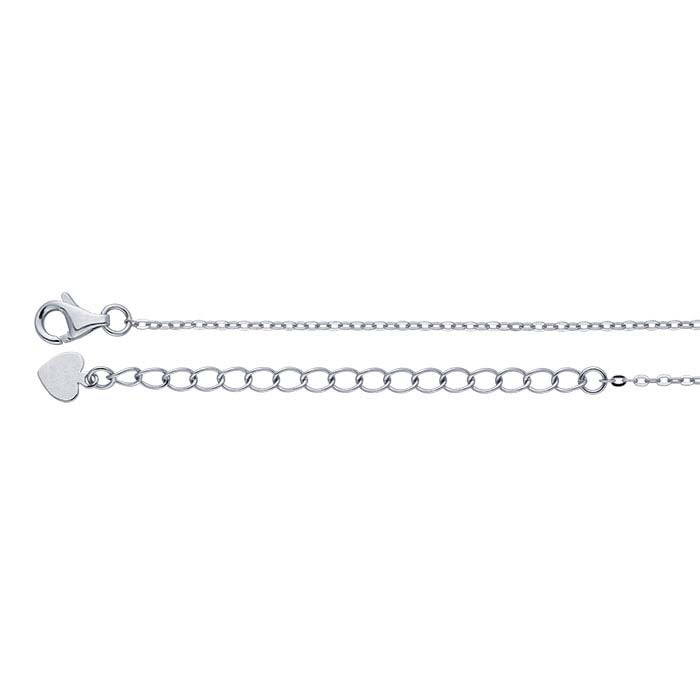 Sterling Silver White Shell Pearl Drop Necklace with CZs