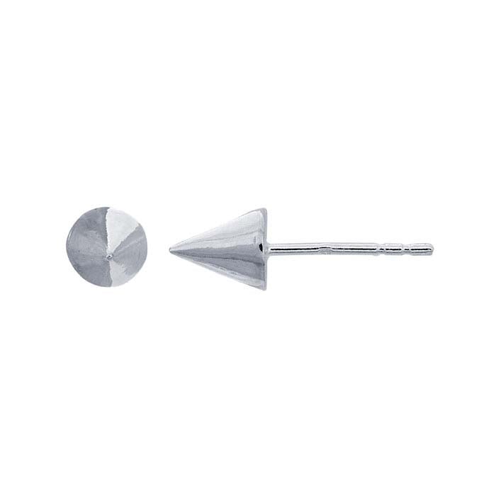 Sterling Silver Pyramid Cone Post Earring